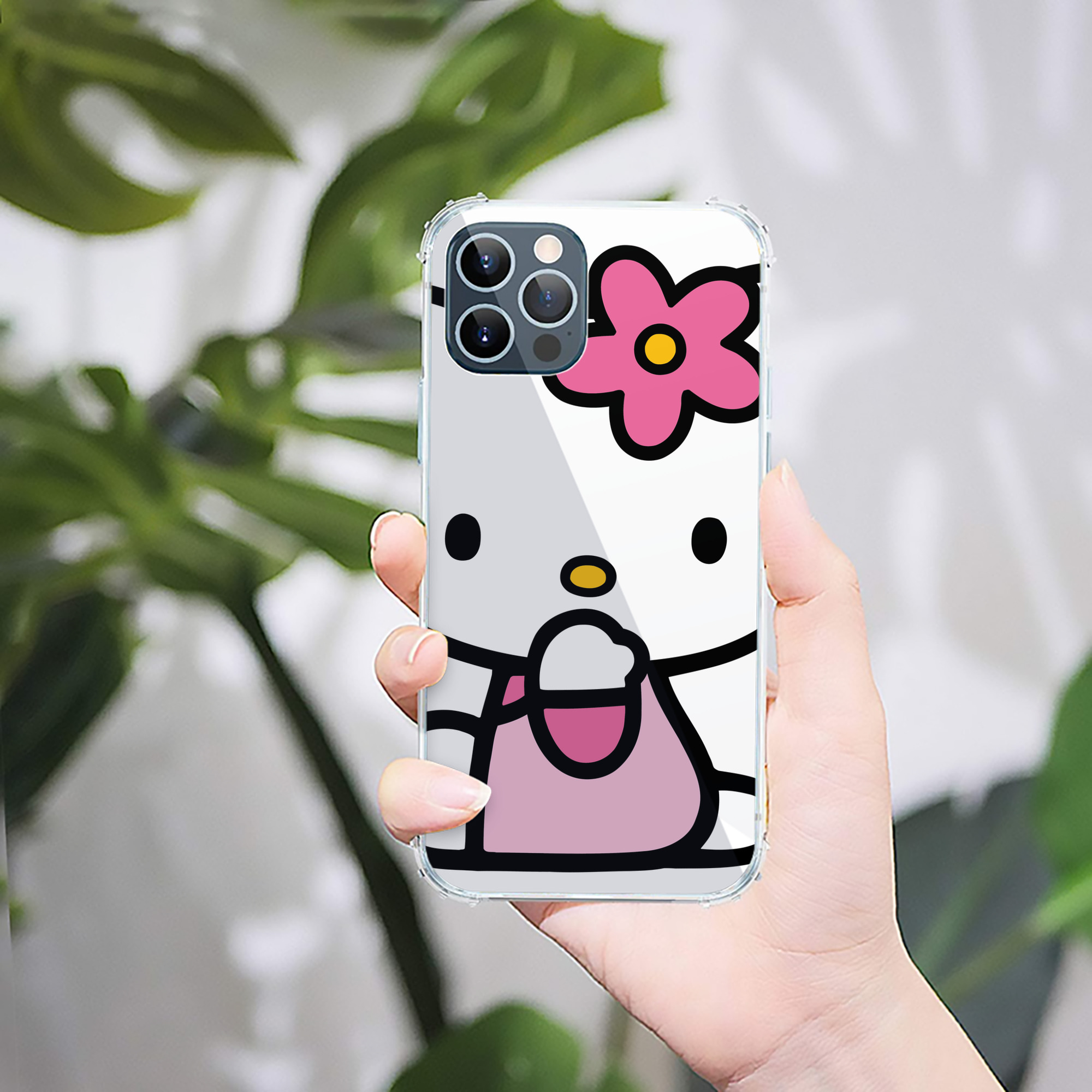 （画像用） Hello Kitty ハローキティ 【iPhone 12シリーズ対応】透明スマホケース（クリアソフトケース）